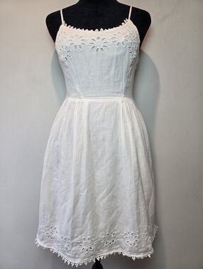White Embroidered Mini Sundress Old Navy